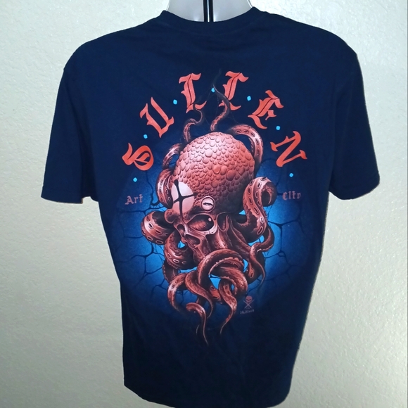 New without  tags SULLEN ART COLLECTIVE "PREMIUM" SKULL OCTOPUS 🐙 SIZE Large - Picture 1 of 3